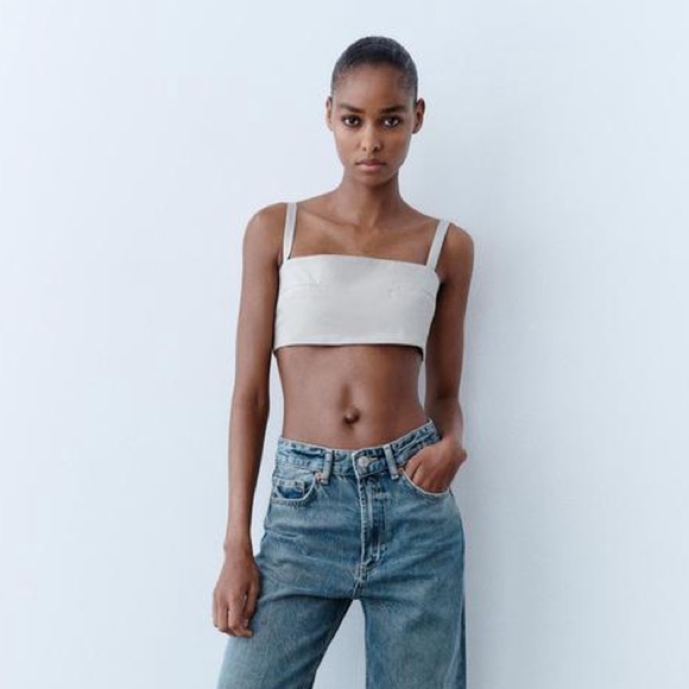 Zara - Grey Crop Top